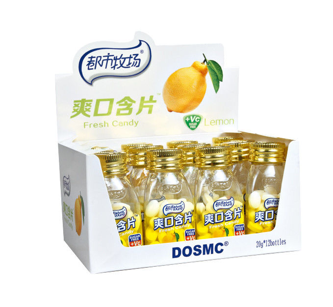 Colored Sugar Free Vitamin C Candy / Candies With Lemon Flavor 20 G