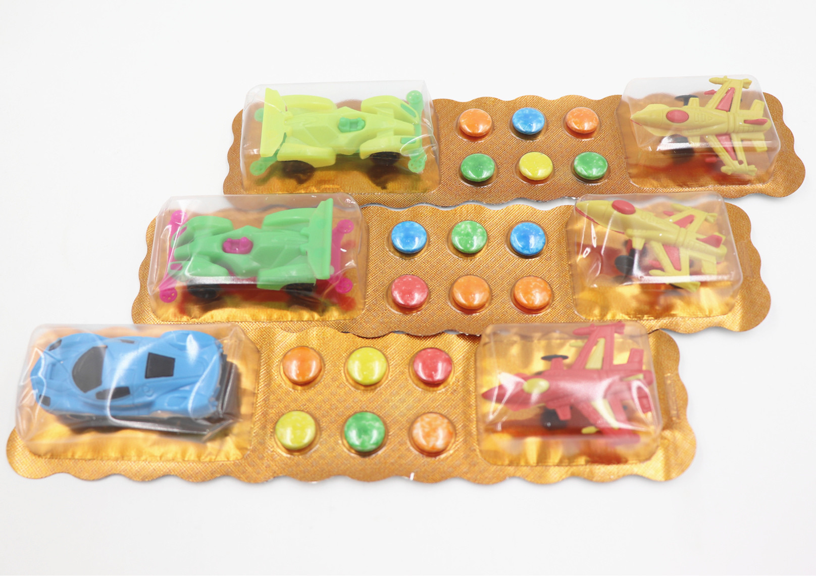 Halloween Novelty Compressed Candy With Funny Car Plane Toy