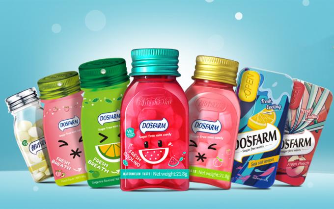 Cooling Strawberry 38g Plastic Bottle Pack Vitamin C Sugar Free Mint Candy/HACCP, ISO