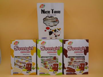 Fashional Assorted Fruit Chewy Milk Candy / Soft Sweets Rich In Milk Chocolate Flavor