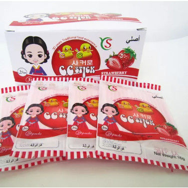ISO 22000 16 Grams CC Stick Candy Strawberry Flavor