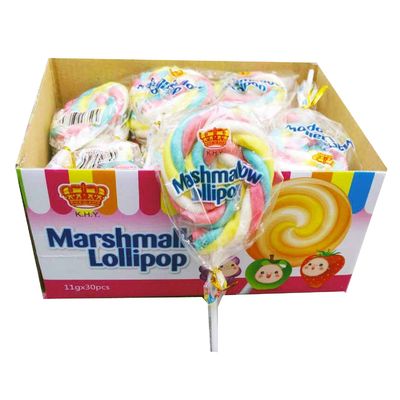 Lollipop Round Shape Marshmallow Candy Sweet Colorful Soft