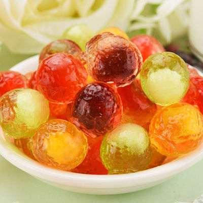 Colorful Jelly Candy With Strawberry Flavor Center - Filling