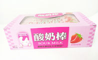 Strawberry Flavor Yogurt Sticks Candy / Fruit Chewy Candy Sweet And Sour