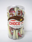 Crispy Delicous Wafer Biscuit Chocolate Chips Cookies with PVC Bottle Packing