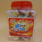 Ring shape compressed milk candy packed in plastic jar milk chocolate strawberry flavor