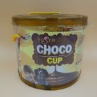 PVC Jar Choco cup star cup chocolate jam with crispy cookies best selling snack