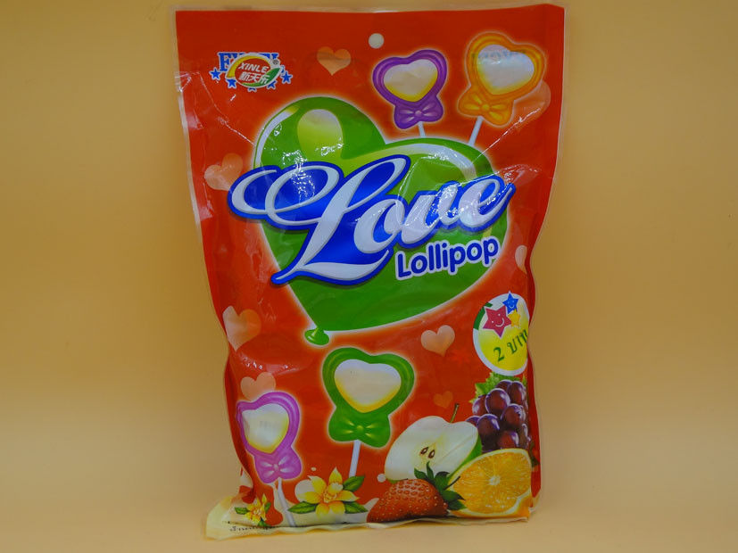 Bag pack Heart Shape Lollipop Healthy Hard Candy / Low Cal Candy For Children baby candy
