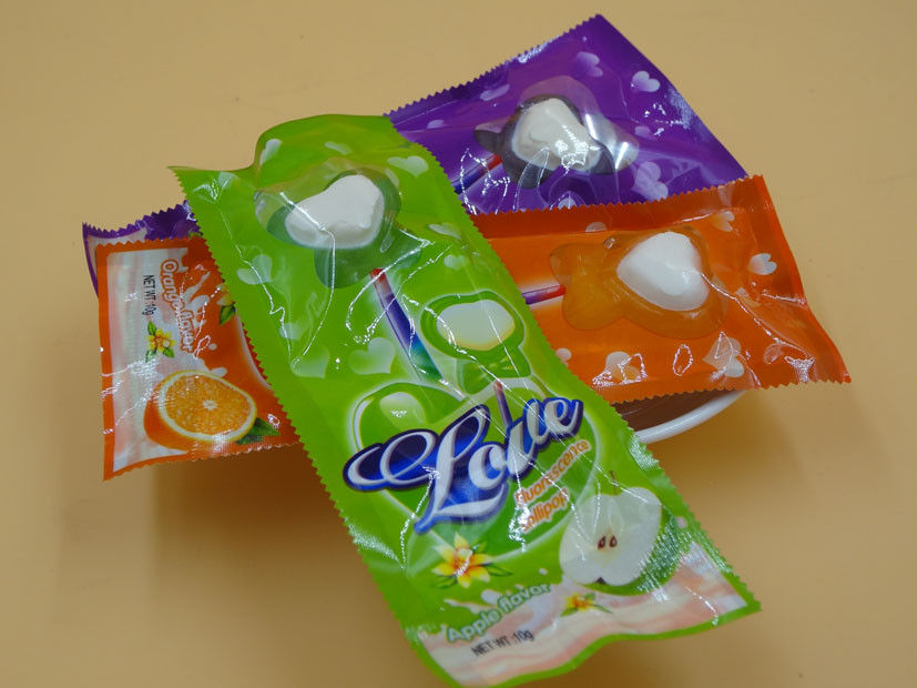 Bag pack Heart Shape Lollipop Healthy Hard Candy / Low Cal Candy For