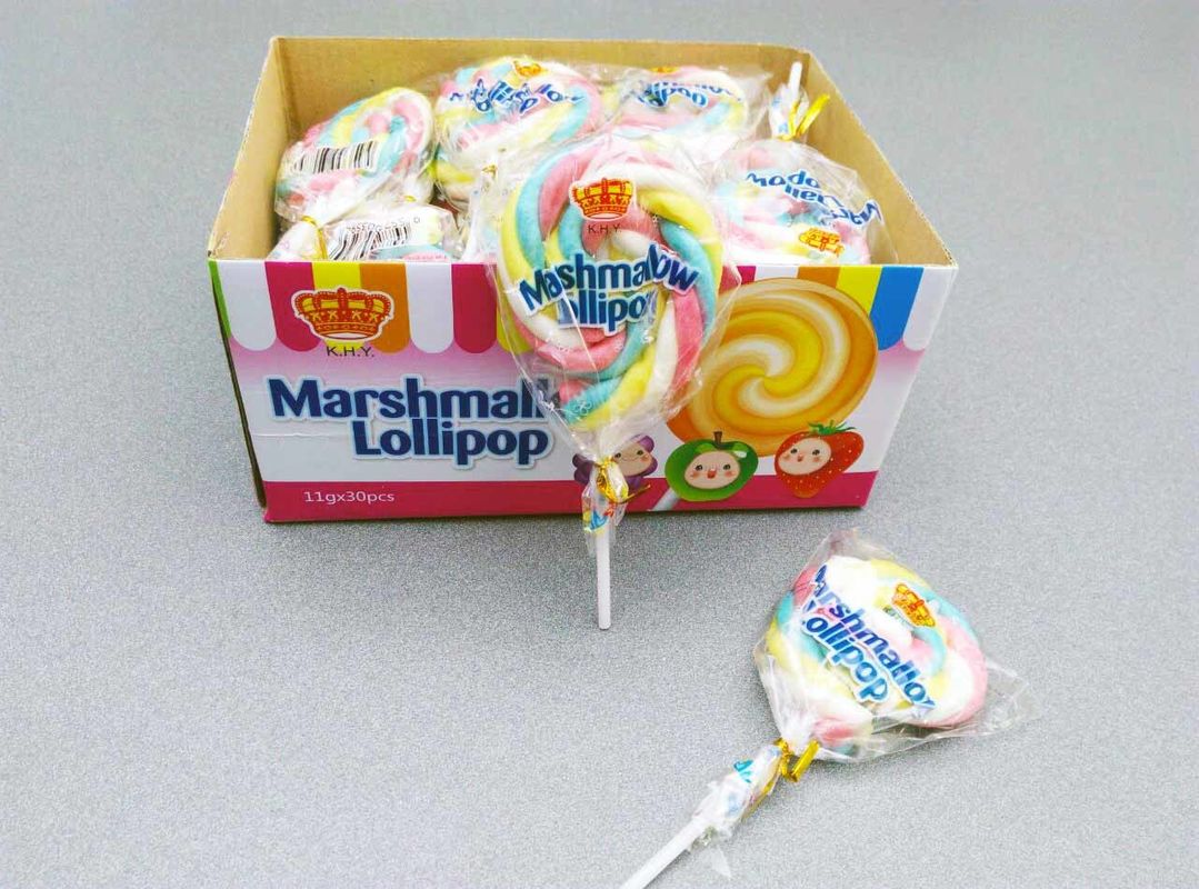 11g Marshmallow Lollipop Colorful lovely Shape Taste Sweet and Soft / Best snack
