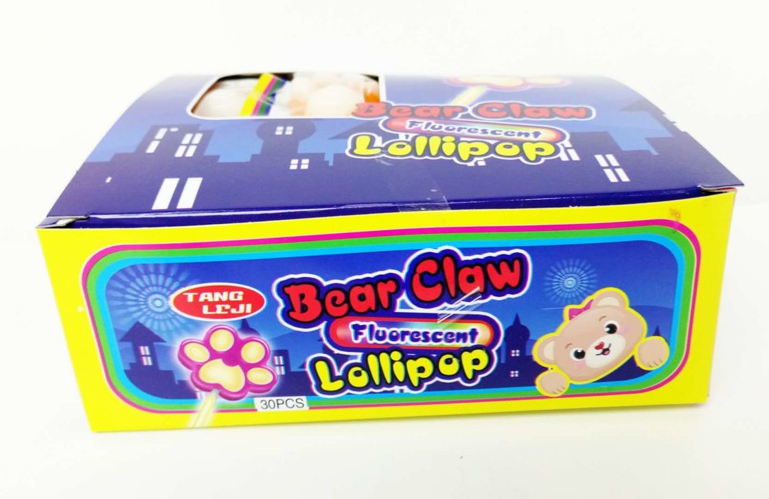 10g Bear's Paw Shape Lollipop Healthy Hard Candy With Good Taste Healthy lollipop good quality