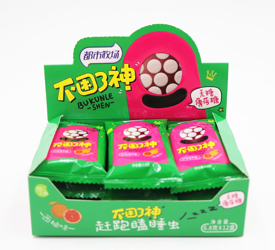 6.8g Grapefruit flavor Sugar Free Mint Candy / Vitamin C Candy Tablets Refreshing Snack