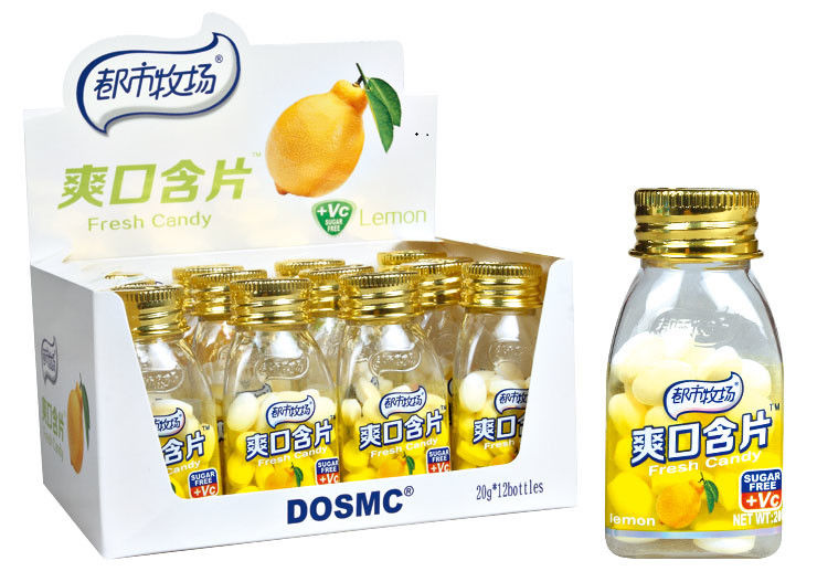 20g Bottle pack Vitamin C Sugar free mint candy lemon fresh candy Pepper mint Sorbitol