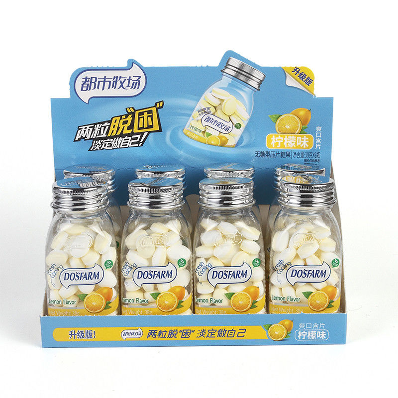 Lemon Flavor Sugar Free Mint Candy , Vitamin C No Fat Oral Healthy Care