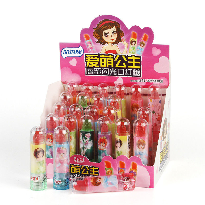 Sugar free candy Lipstick shape lollipop Multi fruit flavor packed in box