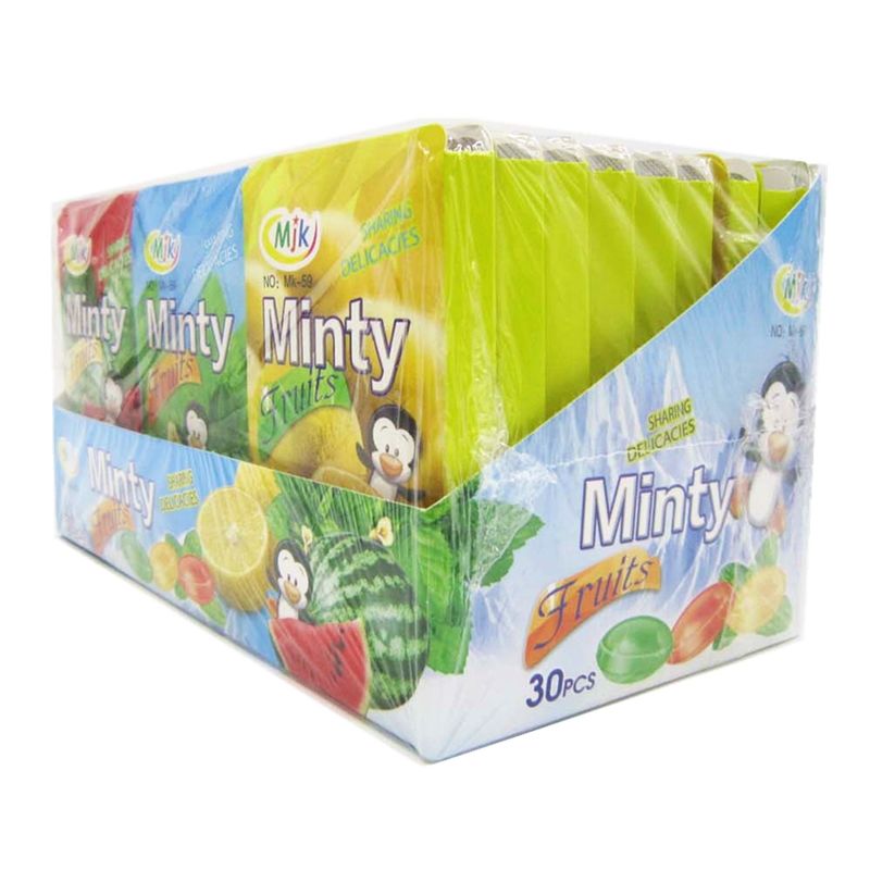 Colorful Healthy Hard Candy Minty Fresh Breath Sugar Assorted Fruit Flavor