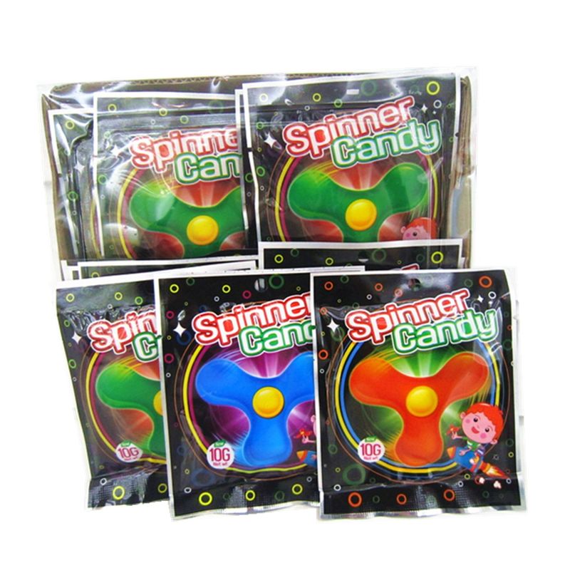 Easter Halloween Sweets Colored Low Cal Lollipop With Finger Spinner Toy