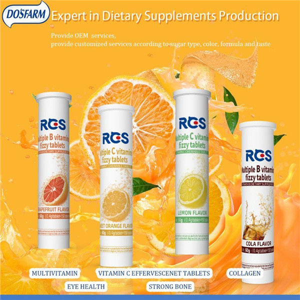 Grapefruit Taste Vitamin C Vitamin B Tablets Dietary Supplements