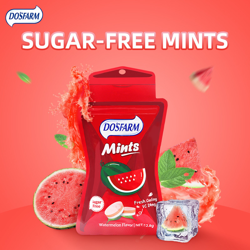 Do's Farm Sugar Free Mints Fresh Breath Watermelon Lemon Green Apple