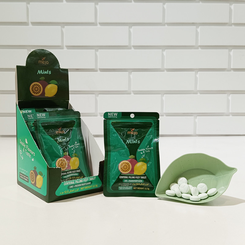 USA HACCP Certified Healthy Mints In Bag Packaging Yellow Orange Color