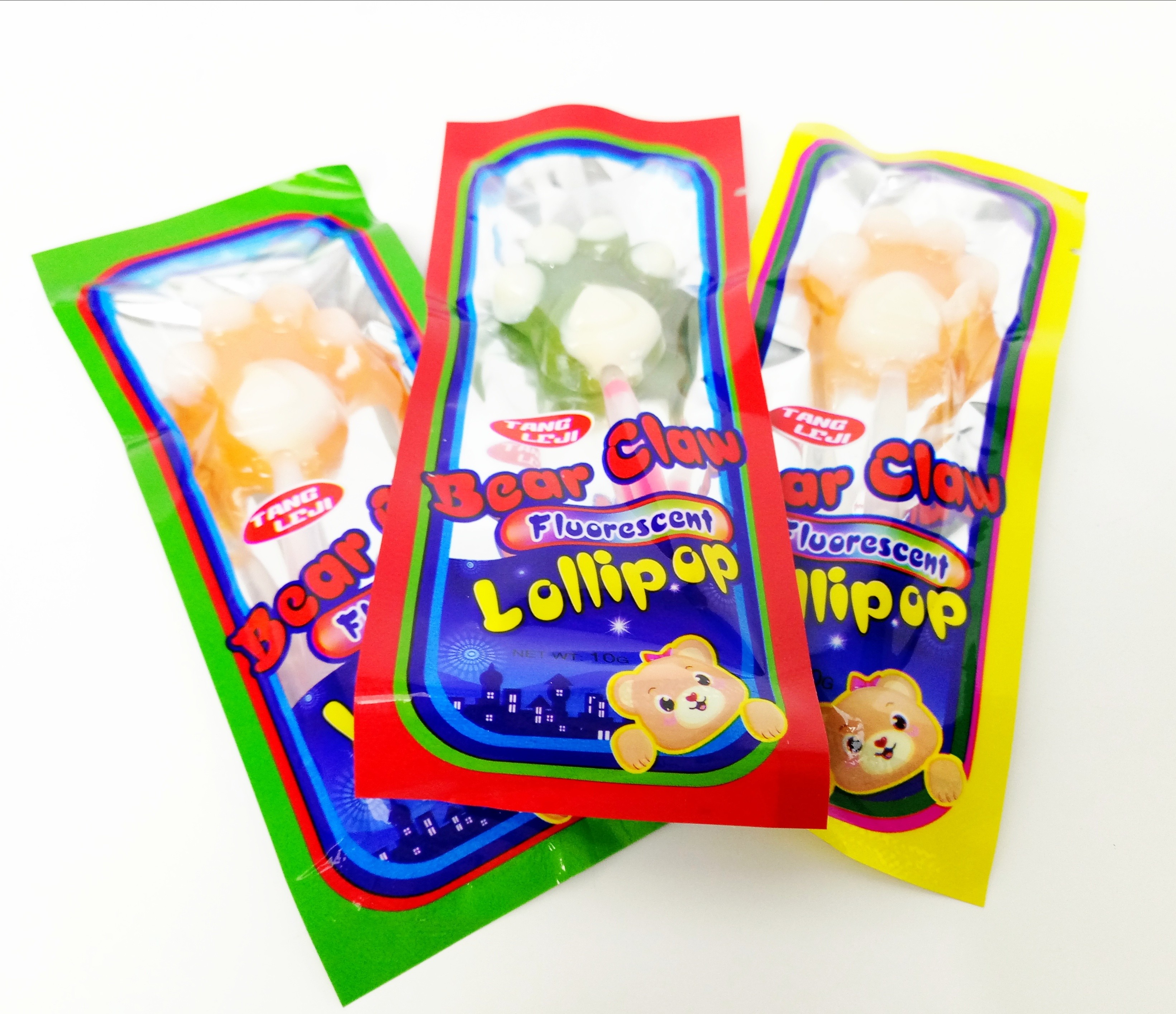 10g Bear's Paw Shape Lollipop Healthy Hard Candy With Good Taste