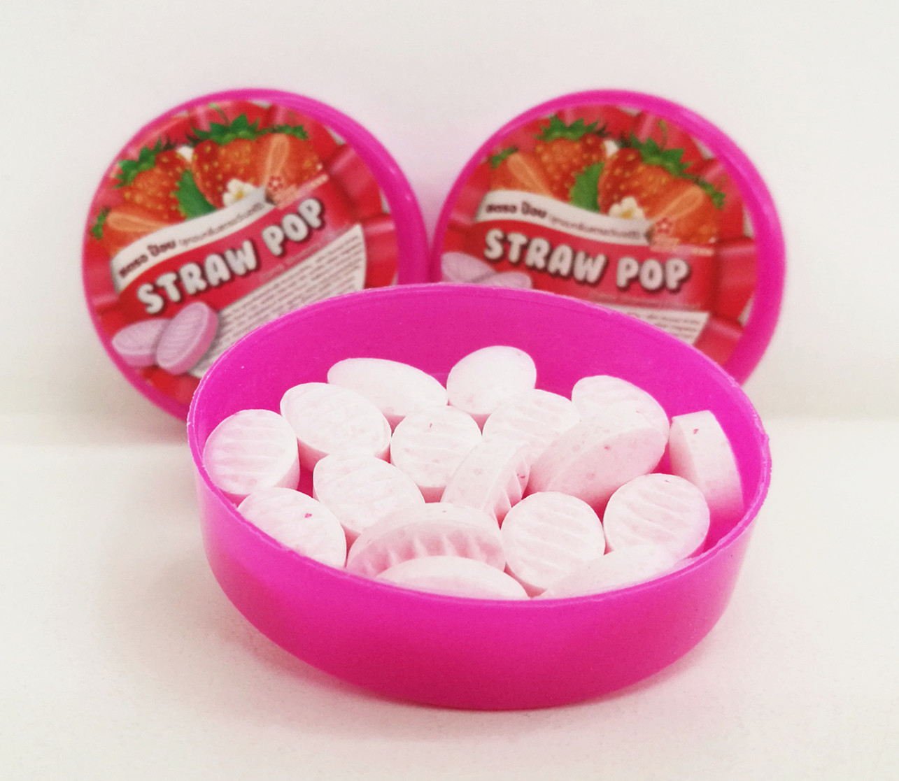 8g Strawberry Flavor Healthy Compressed Candy / Sour Powder Candy