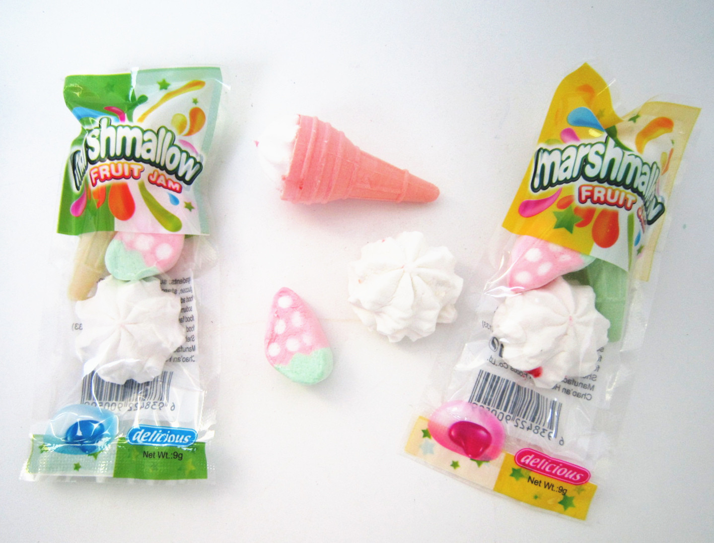 Healthy Snack Foods 3 In 1 Fruity Flavor Marshmallow Candy In