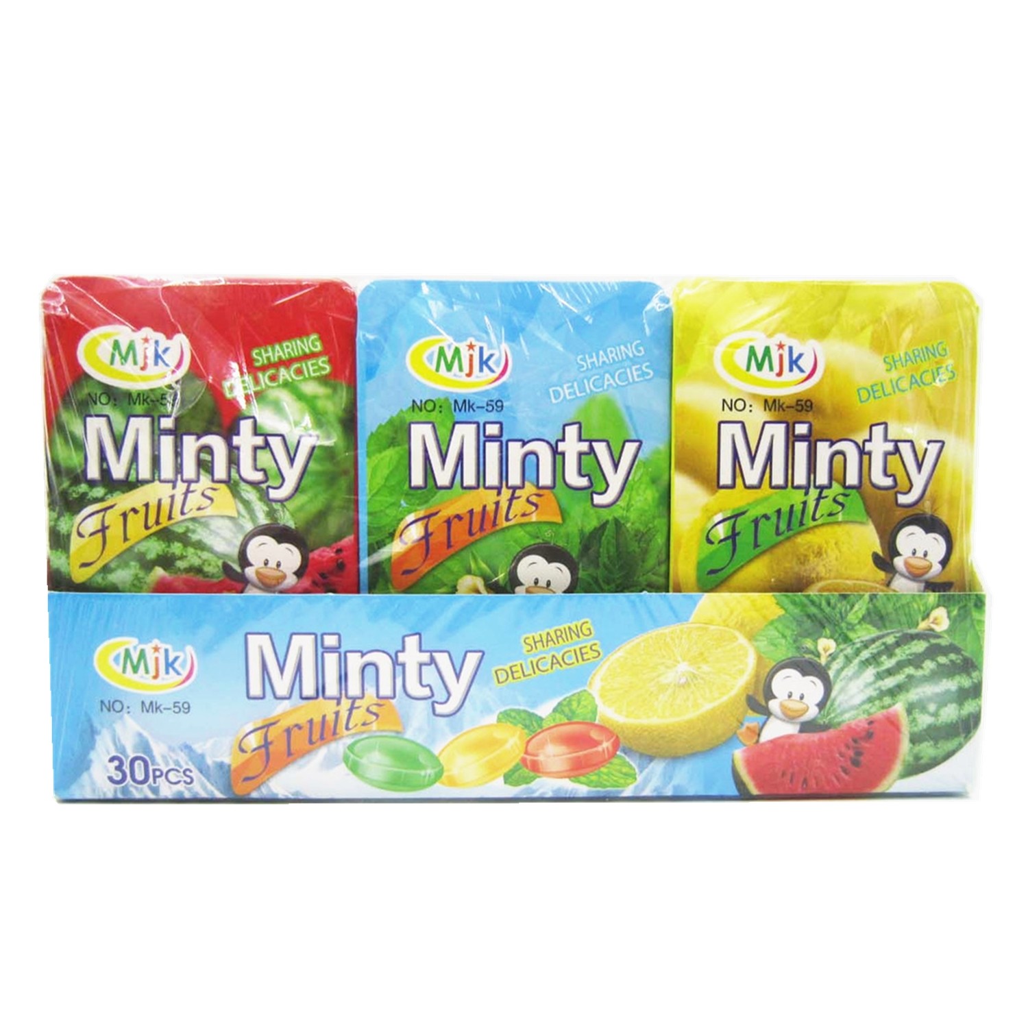 Colorful Healthy Hard Candy Minty Fresh Breath Sugar Assorted Fruit Flavor