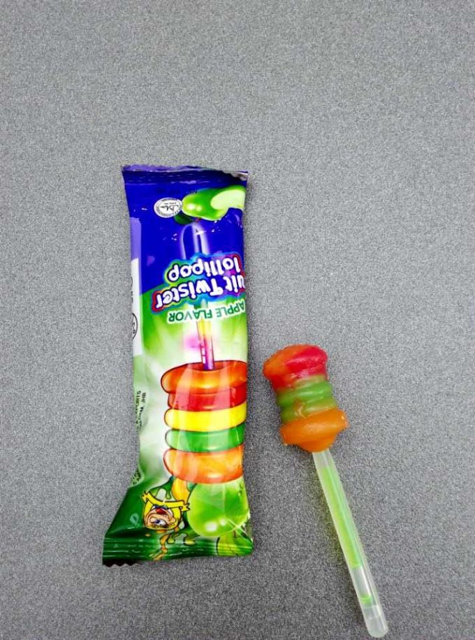 Fruit Twister Lollipop Funny Shape Healthy Hard Candy Sweet And Delicious
